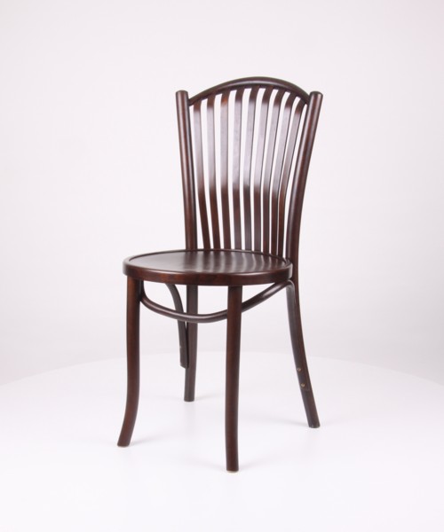 Dunkler Holzstuhl ohne Armlehne � Modell n015