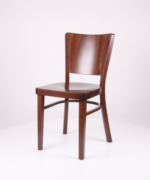 Dunkler Holzstuhl ohne Armlehne � Modell n043