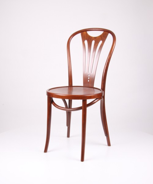 Dunkler Holzstuhl ohne Armlehne � Modell n070