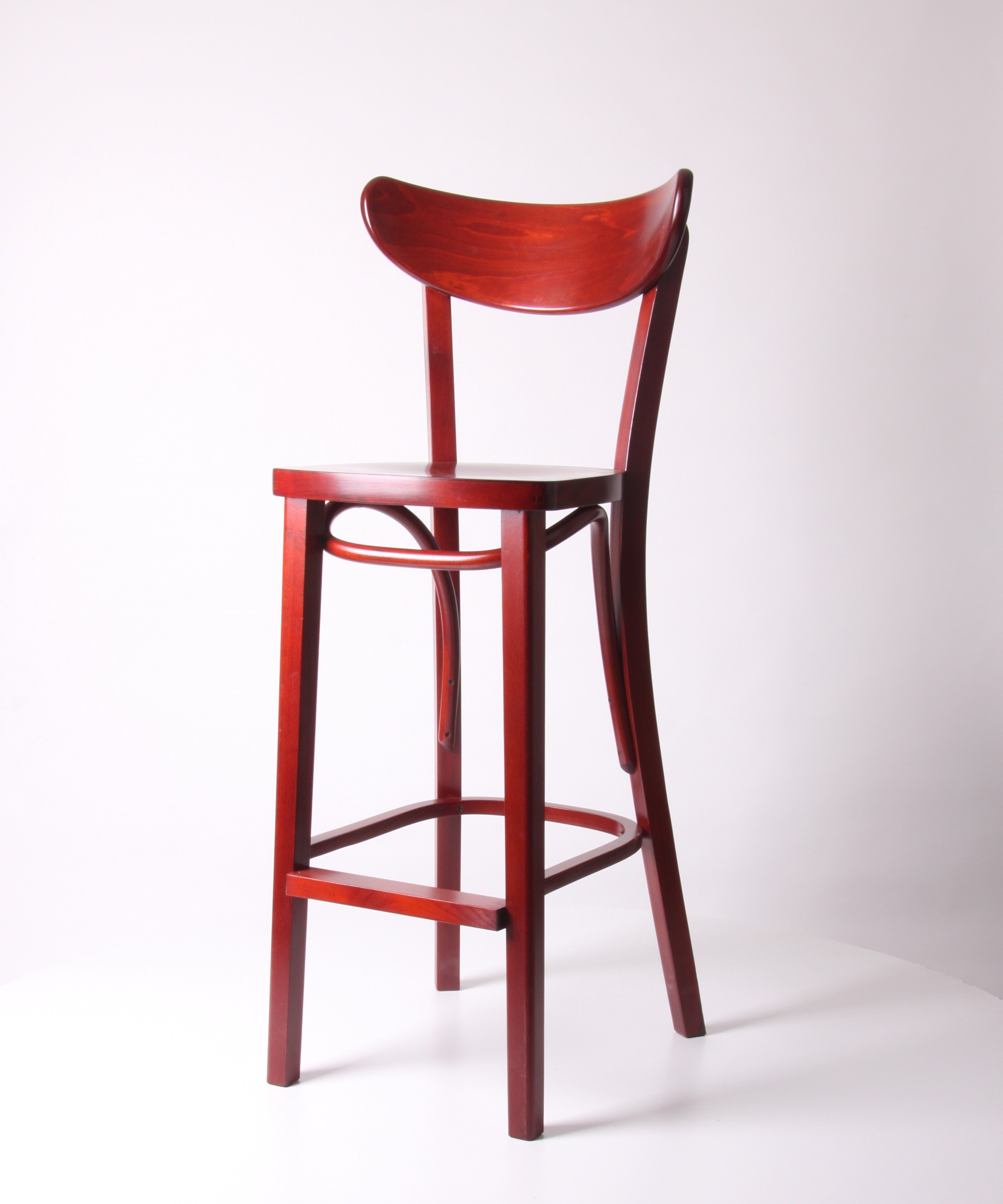 Bugholz-Barstuhl mit Muschelr�cken � n204